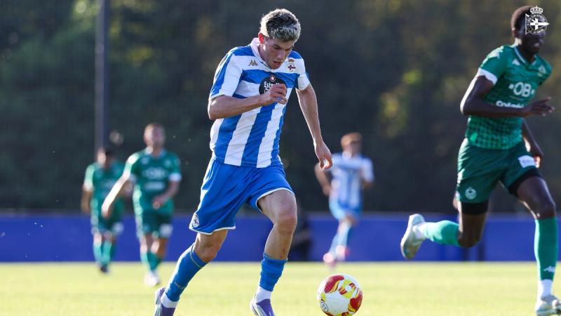 Racing de Ferrol e Fabril repártense un tempo para cada un no partido que abre a semana de amigables en ANOSACANTEIRA