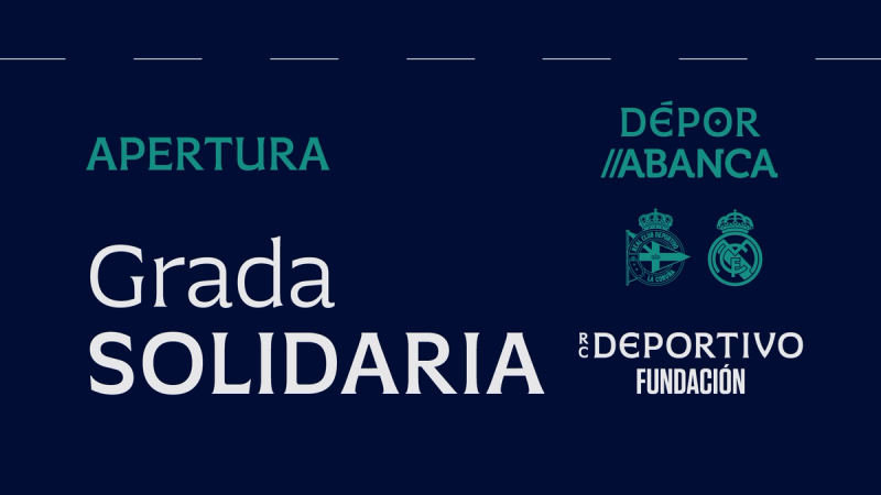 A RC Deportivo Fundación activa a bancada solidaria de ABANCA-RIAZOR para o Dépor ABANCA - Real Madrid CF do domingo 1 de febreiro ás 12:00