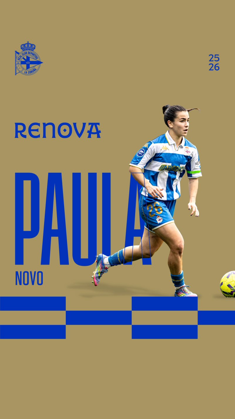 Paula Novo, talento del Dépor Training Center con futuro blanquiazul hasta 2028 ya en el primer equipo