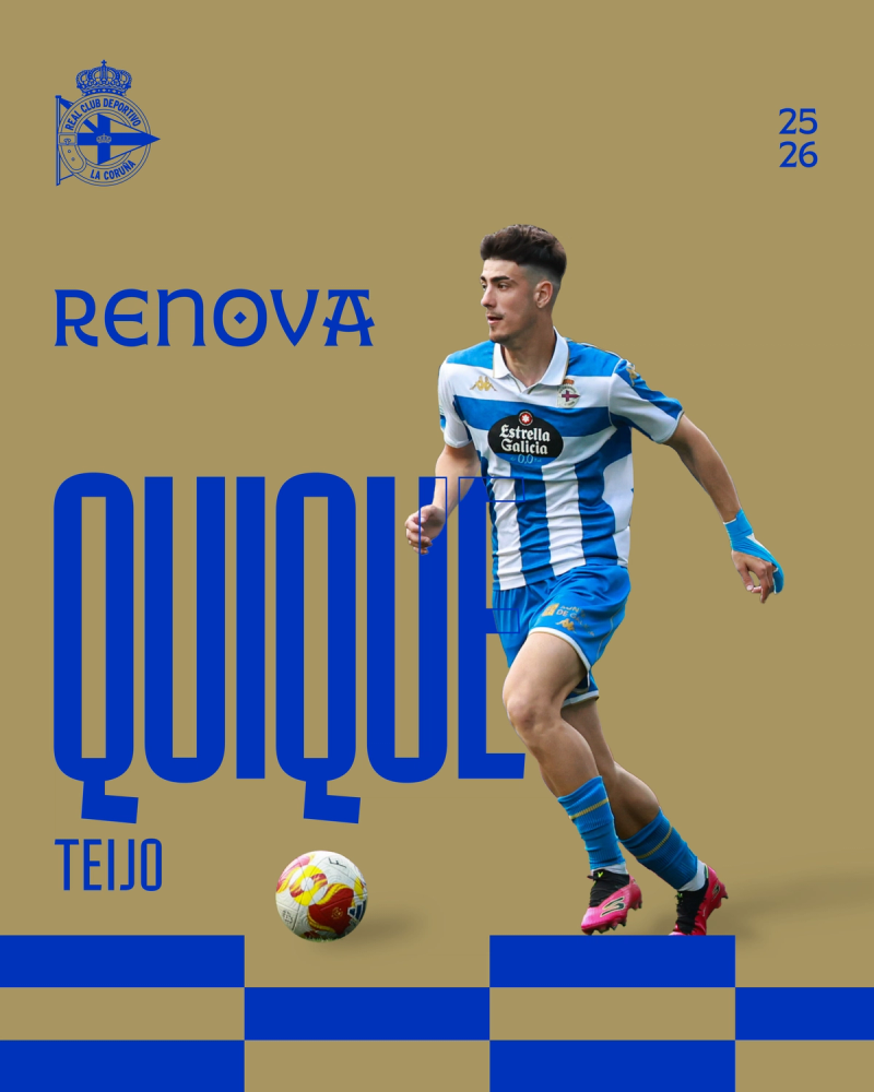 Quique Teijo renueva su contrato con el Fabril hasta 2027