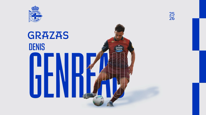 O RC Deportivo e Denis Genreau separan os seus camiños