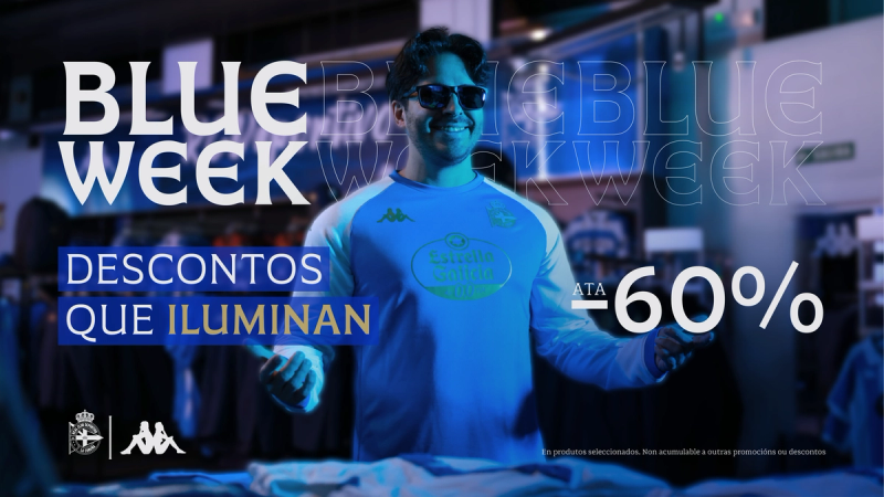 Chega a 'Blue Week' do Dépor con descontos que iluminan