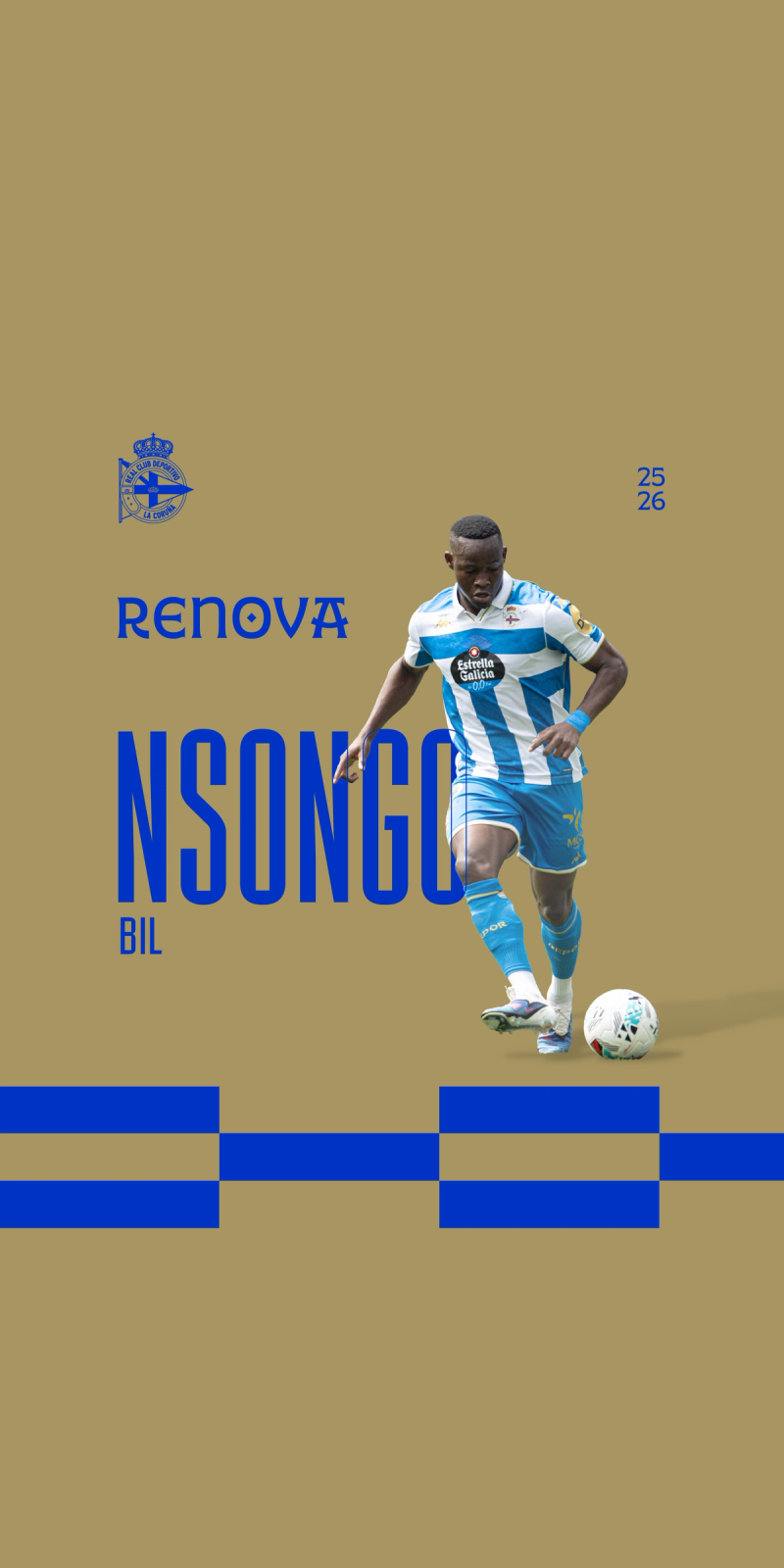 Nsongo Bil, presente y futuro blanquiazul hasta 2030