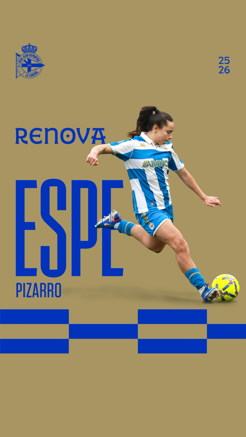 Espe Pizarro seguirá defendendo a camiseta do Dépor ABANCA até xuño de 2028