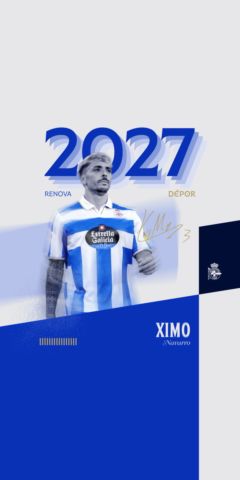 Ximo Navarro seguirá no Dépor ata xuño de 2027